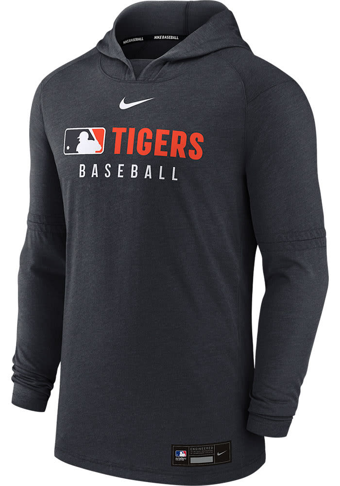 Nike Detroit Tigers Mens NAVY AC Lightweight Lightweight Hoodie