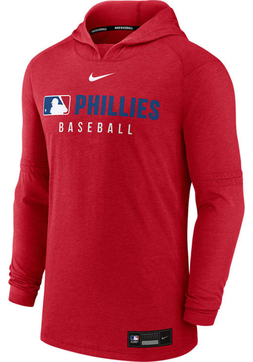 Nike Philadelphia Phillies Mens Red AC Lightweight Long Sleeve Lightweight Hoodie