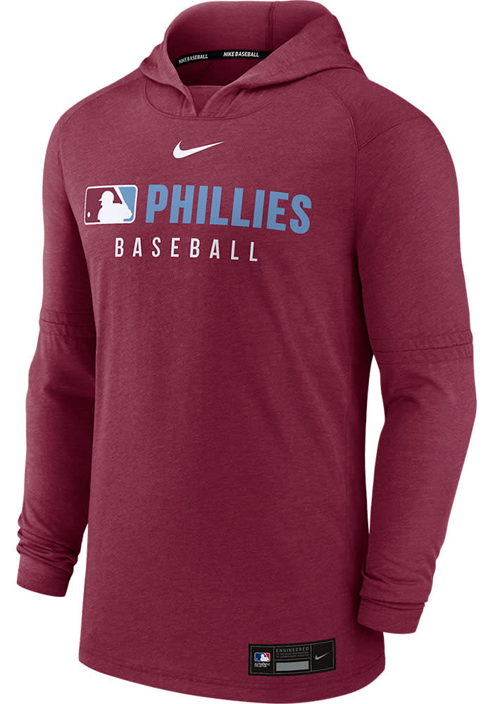 Nike Philadelphia Phillies Mens MAROON AC Lightweight Lightweight