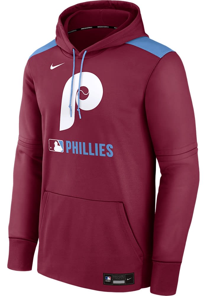 Philadelphia Phillies Mens Nike MAROON AC Therma Fit Hood - 173215415