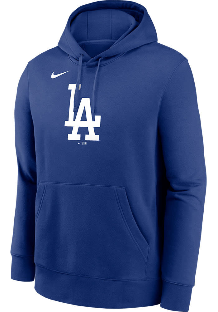 Nike Los Angeles Dodgers Mens ROYAL Logo Club Hoodie - 173215499
