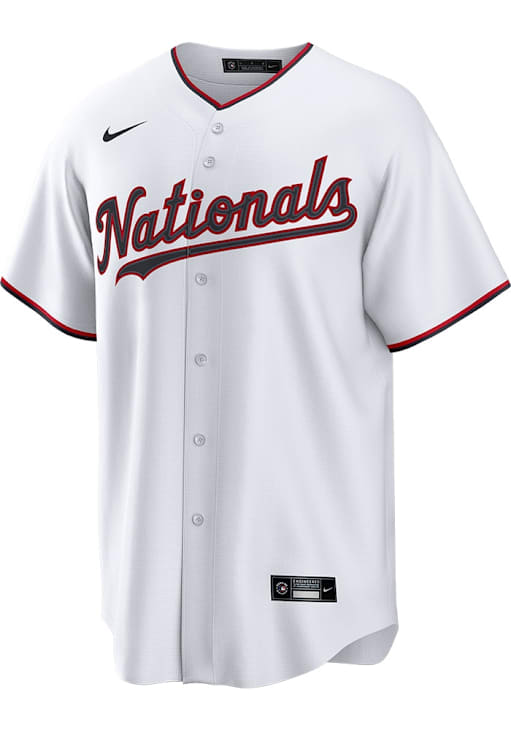 James Wood Washington Nationals Mens Replica White Home Jersey