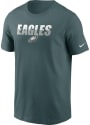 Philadelphia Eagles Nike Split Team Name T Shirt - Midnight Green