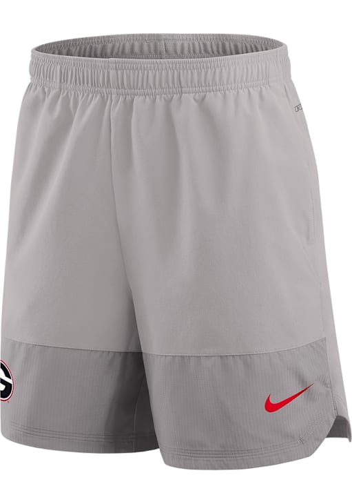 Georgia Bulldogs Mens Nike GREY Dri-Fit Woven Shorts 173216095