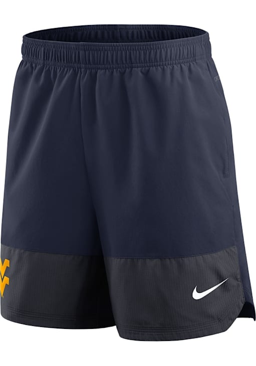 West Virginia Mountaineers Mens Nike NAVY Dri-Fit Woven Shorts