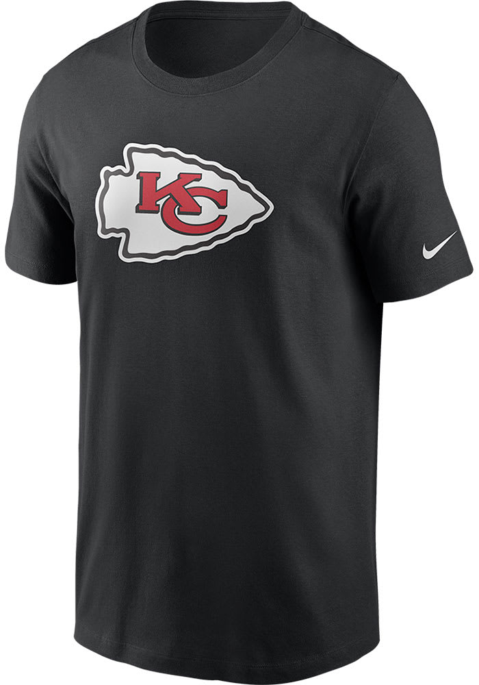 Nike Kansas City Chiefs BLACK Logo Essential Short Sleeve T Shirt