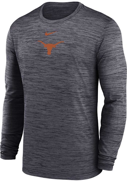 Nike Texas Longhorns Black Sideline Velocity Long Sleeve T-Shirt