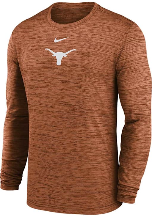 Nike Texas Longhorns Burnt Orange Sideline Velocity Long Sleeve T-Shirt