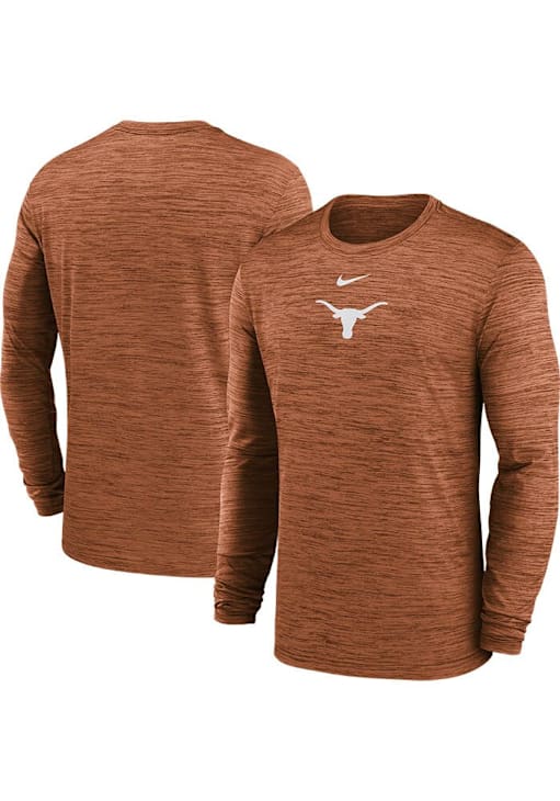 Nike Texas Longhorns Burnt Orange Sideline Velocity Long Sleeve T-Shirt