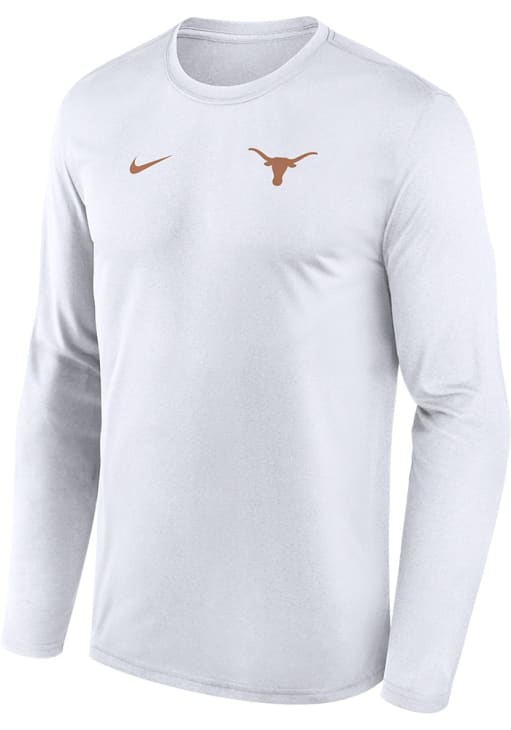 Nike Texas Longhorns White Sideline Legend Long Sleeve T-Shirt