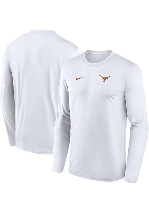 Nike Texas Longhorns White Sideline Legend Long Sleeve T-Shirt