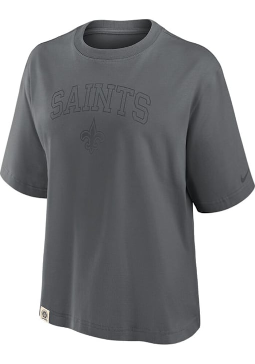 Nike New Orleans Saints Womens BLACK Glory Boxy T-Shirt 173216825