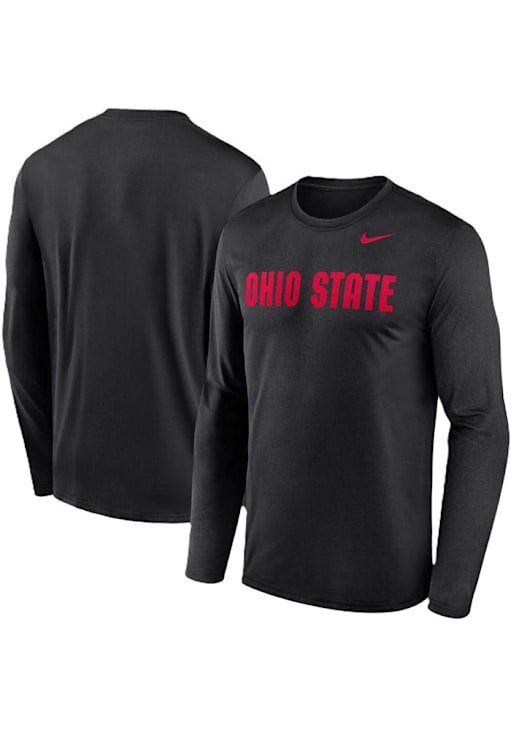 Nike Ohio State Buckeyes Black Wordmark Legend Long Sleeve T-Shirt