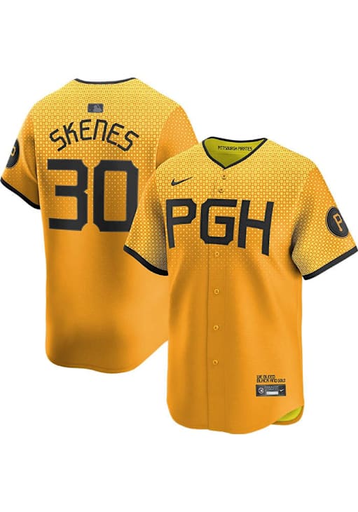 Paul Skenes Pittsburgh Pirates Mens GOLD City Connect 2024 Limited
