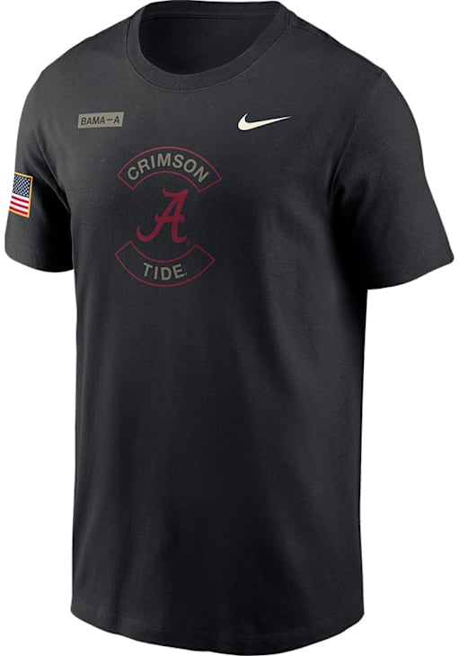 Nike Alabama Crimson Tide Black Military Appreciation Dri-FIT Short Sleeve T Shirt