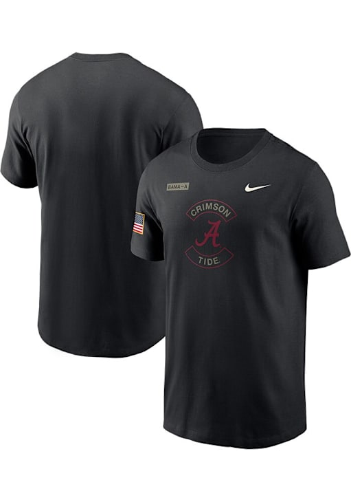 Nike Alabama Crimson Tide Black Military Appreciation Dri-FIT Short Sleeve T Shirt