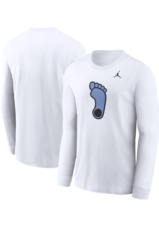 Nike North Carolina Tar Heels White Sport Drop Long Sleeve T Shirt