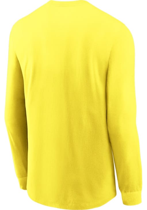 Nike Oregon Ducks Yellow Sideline Team Issue Long Sleeve T Shirt