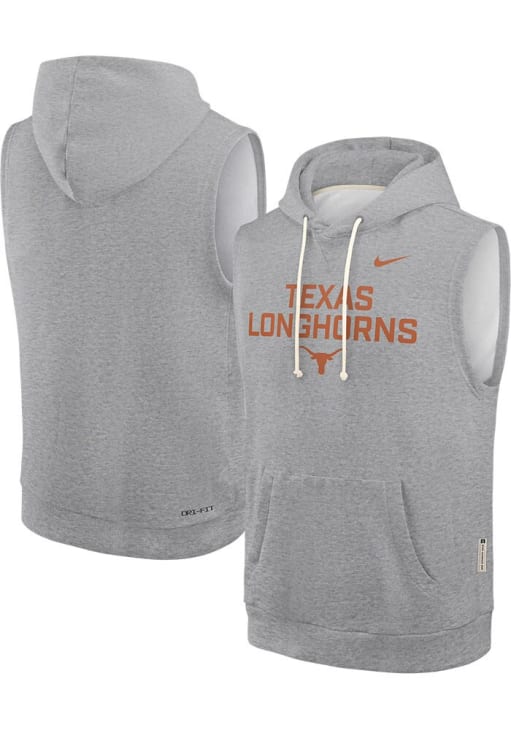 Nike Texas Longhorns Grey Dri-FIT Short Sleeve Hoods