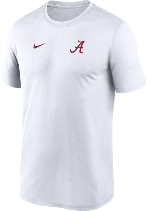 Nike Alabama Crimson Tide White Sideline Legend Short Sleeve T Shirt