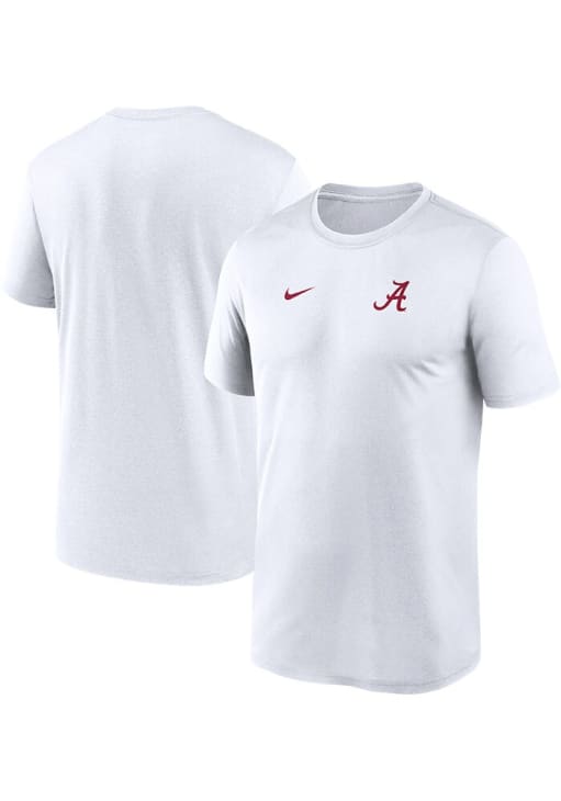 Nike Alabama Crimson Tide White Sideline Legend Short Sleeve T Shirt