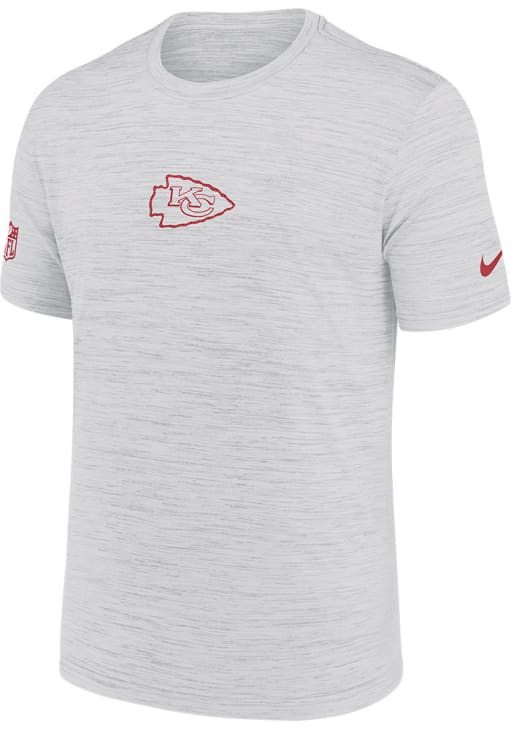 Nike Kansas City Chiefs White Sideline Team Issue Short Sleeve T Shirt