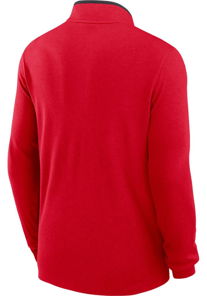 Nike Mens Red Ohio State Buckeyes VICTORY Long Sleeve Qtr Zip
