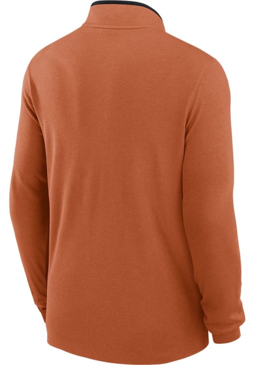 Nike Texas Longhorns Mens Burnt Orange Victory Design Long Sleeve Qtr Zip Pullover