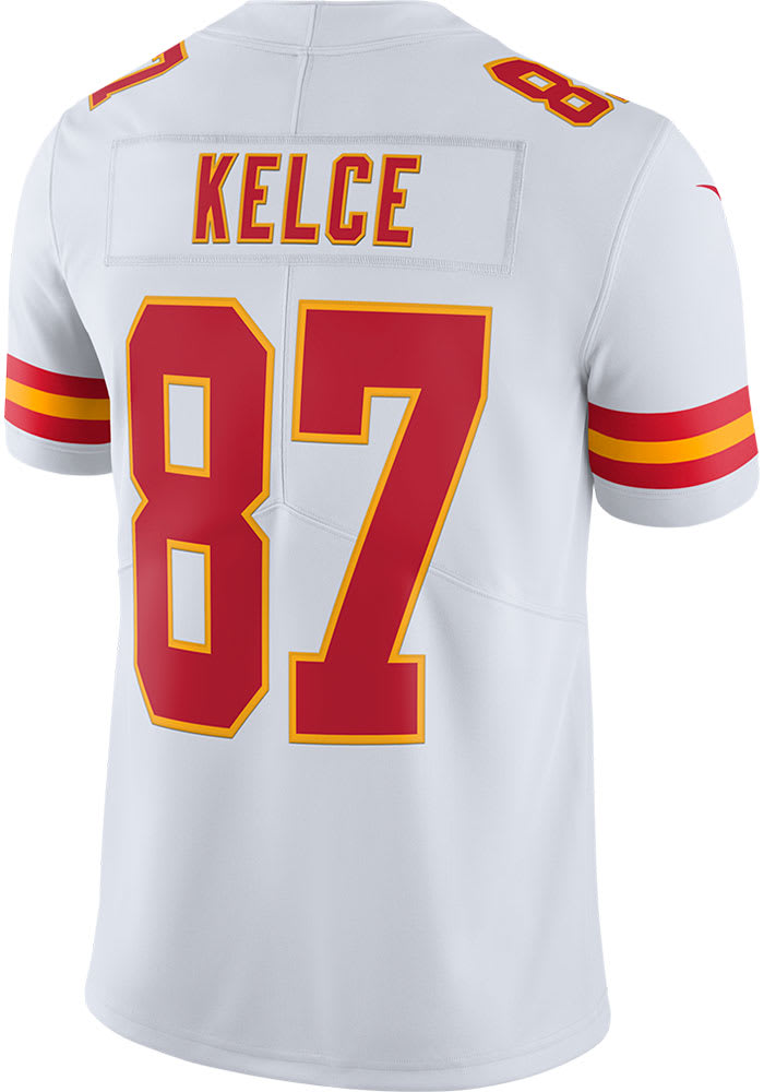 Nike Kansas City Chiefs No87 Travis Kelce White Men's Stitched NFL Limited Team Logo Fashion Jersey