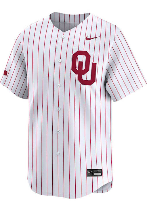 Nike Oklahoma Sooners Mens White Alt Baseball Jersey
