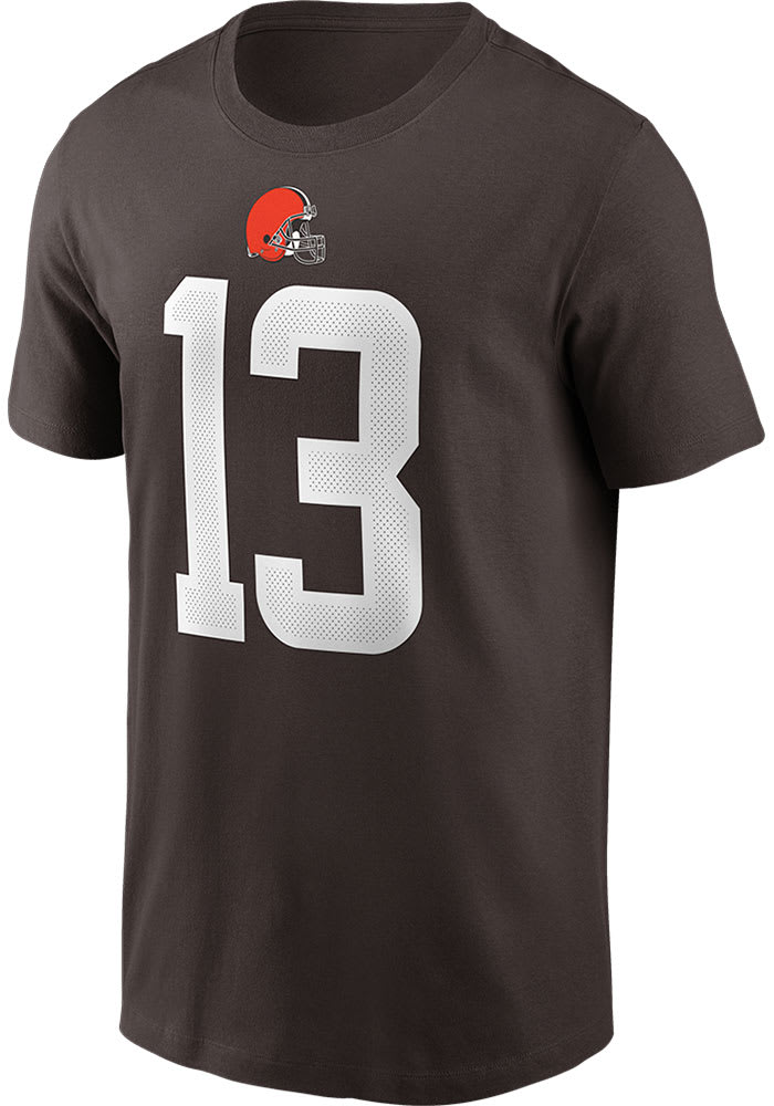 Odell Beckham Jr Cleveland Browns Primetime Short Sleeve Player T Shirt Brown