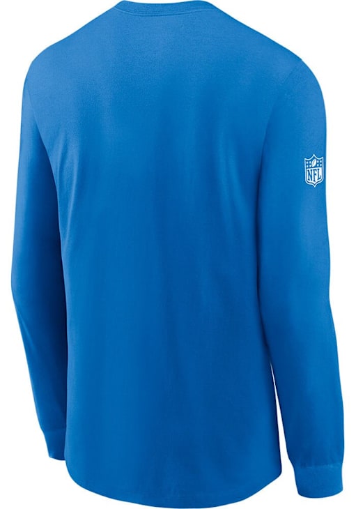 Nike Detroit Lions Blue Sideline Team Issue Long Sleeve T Shirt