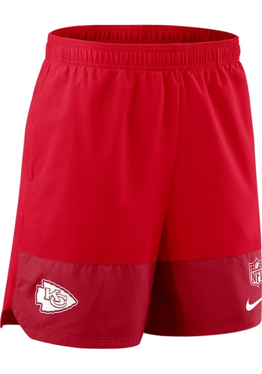 Nike Kansas City Chiefs Mens Red Sideline DF Woven Shorts