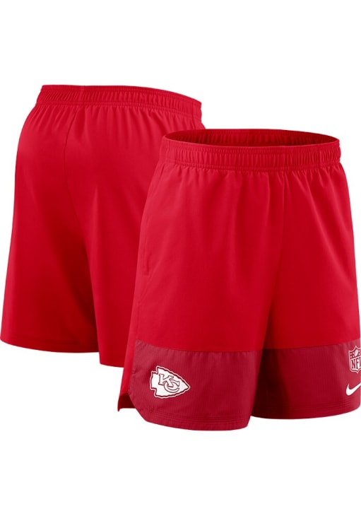 Nike Kansas City Chiefs Mens Red Sideline DF Woven Shorts