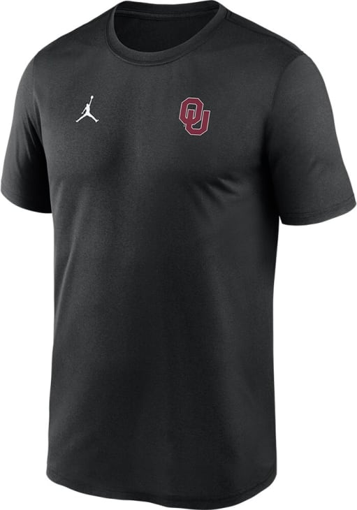 Nike Oklahoma Sooners Black Sideline Legend Short Sleeve T Shirt