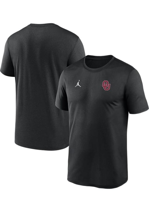 Nike Oklahoma Sooners Black Sideline Legend Short Sleeve T Shirt