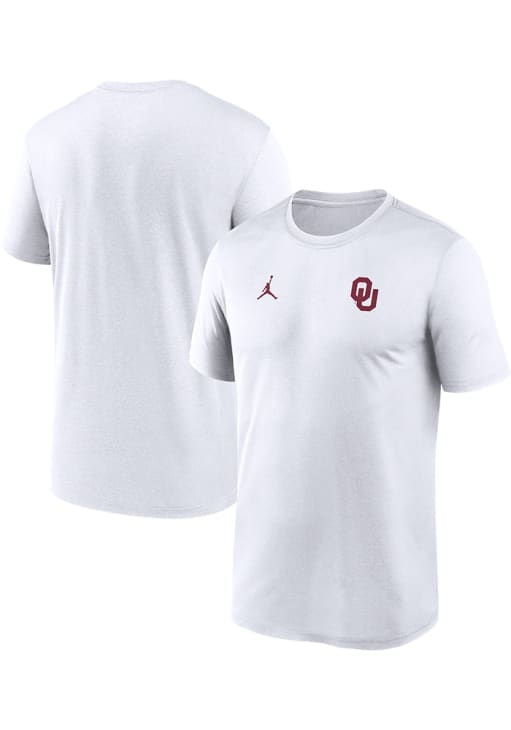 Nike Oklahoma Sooners White Sideline Legend Short Sleeve T Shirt