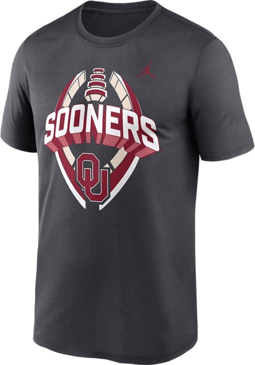 Nike Oklahoma Sooners Grey Legend Football Short Sleeve T Shirt