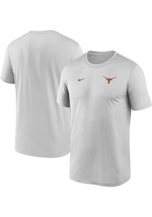 Nike Texas Longhorns Grey Sideline Legend Short Sleeve T Shirt