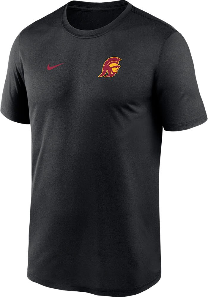 Nike USC Trojans BLACK Sideline Legend Short Sleeve T Shirt