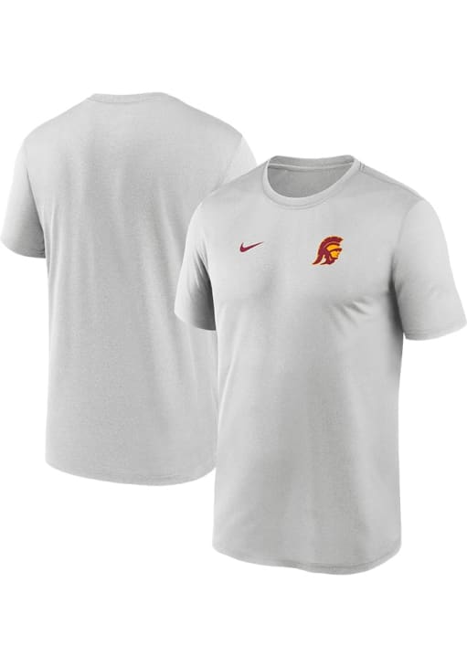 Nike USC Trojans Grey Sideline Legend Short Sleeve T Shirt