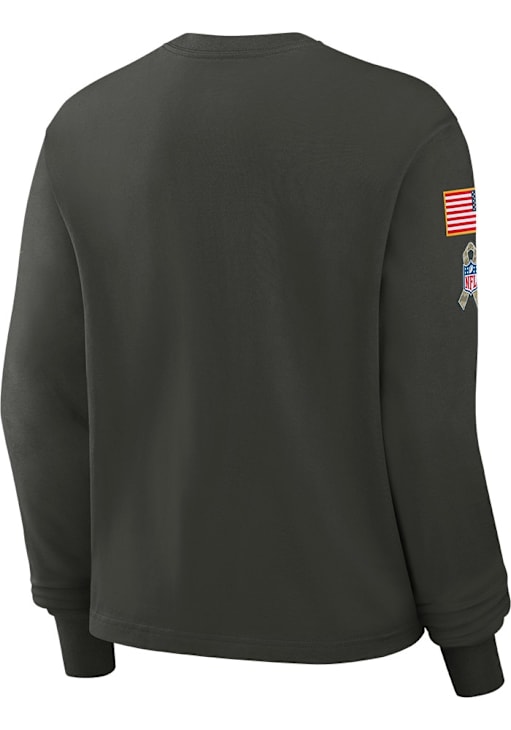 Nike Philadelphia Eagles Womens Green Salute to Service LS Tee