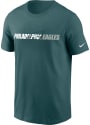 Philadelphia Eagles Nike Tonal Logo T Shirt - Midnight Green
