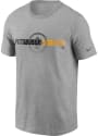 Pittsburgh Steelers Nike Tonal Logo T Shirt - Grey