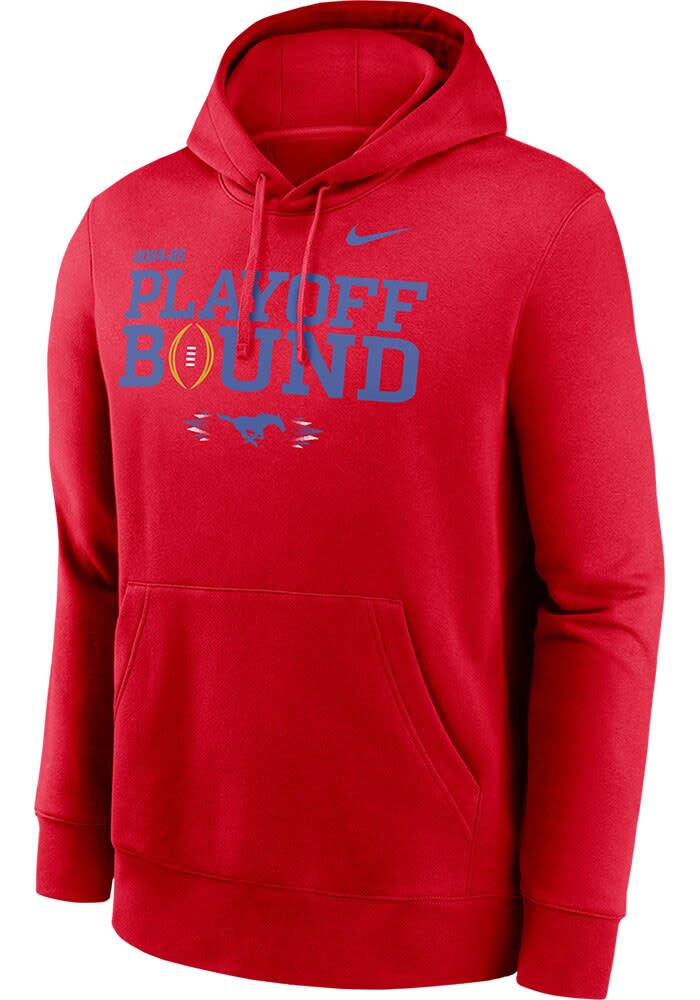 Nike SMU Mustangs Mens CFP Bound 2024 Hoodie Red