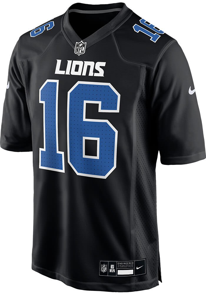 Jared Goff Detroit Lions BLACK Carbon Jersey - 173219185