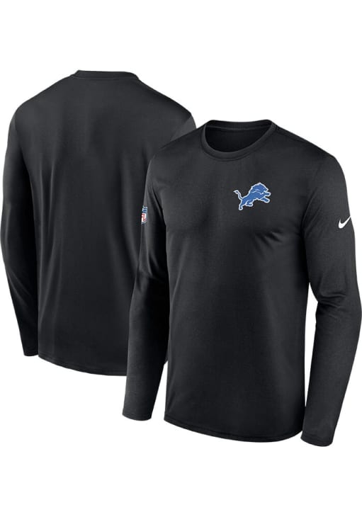 Nike Detroit Lions Black Sideline Long Sleeve T-Shirt