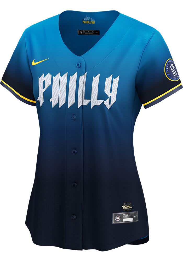 Nike Philadelphia Phillies Womens BLUE City Connect Limited