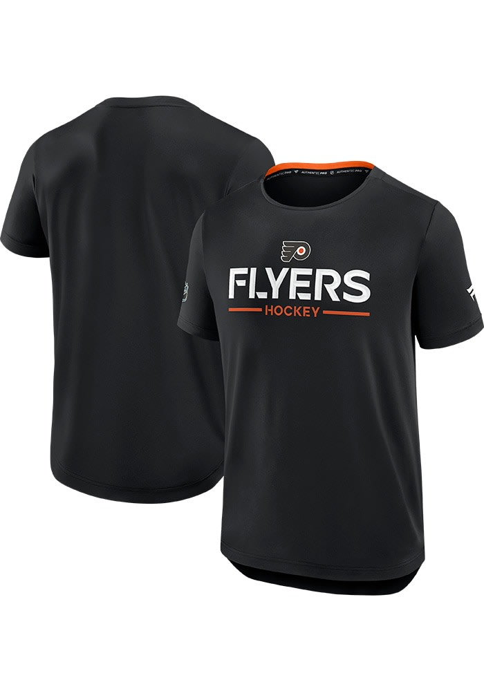 Philadelphia Flyers BLACK Authentic Pro Rink Tech Short Sleeve T