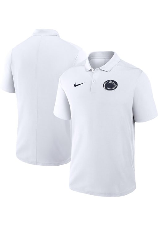 Nike Penn State Nittany Lions Mens White Victory Primary Logo Short Sleeve Polo